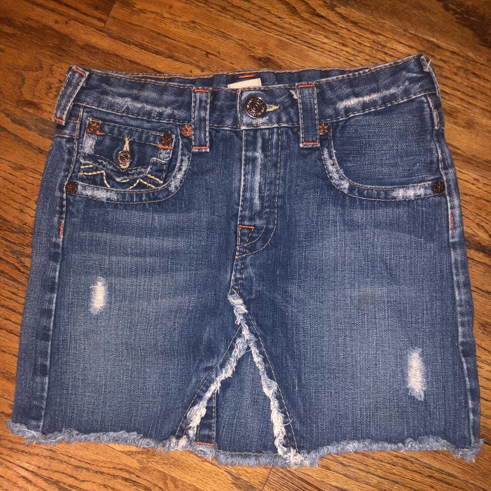 True religion girls size 14 medium wash skirt